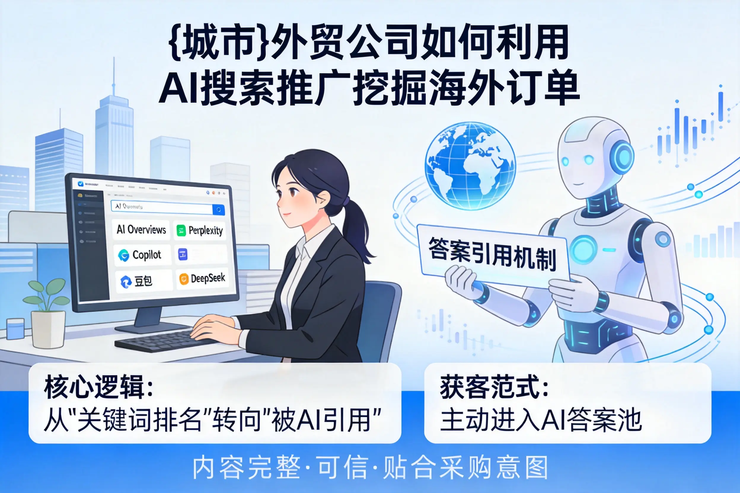 阿里外贸公司如何利用AI搜索推广挖掘海外订单
