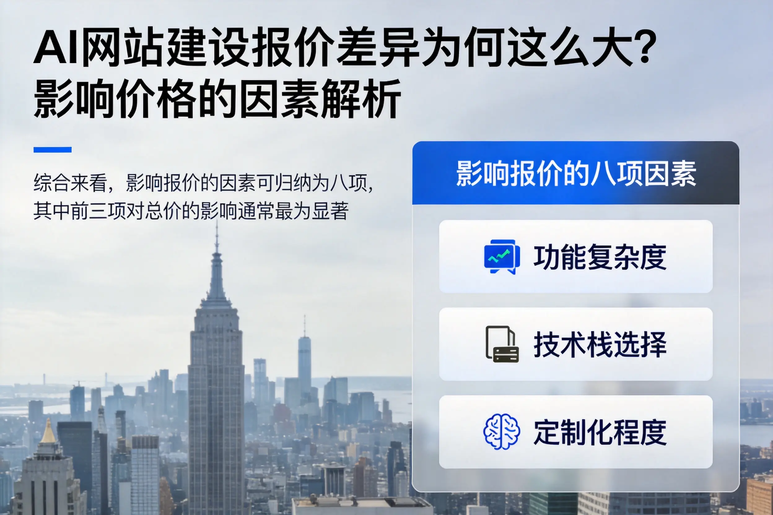 阿里AI网站建设报价差异为何这么大？影响价格的因素解析