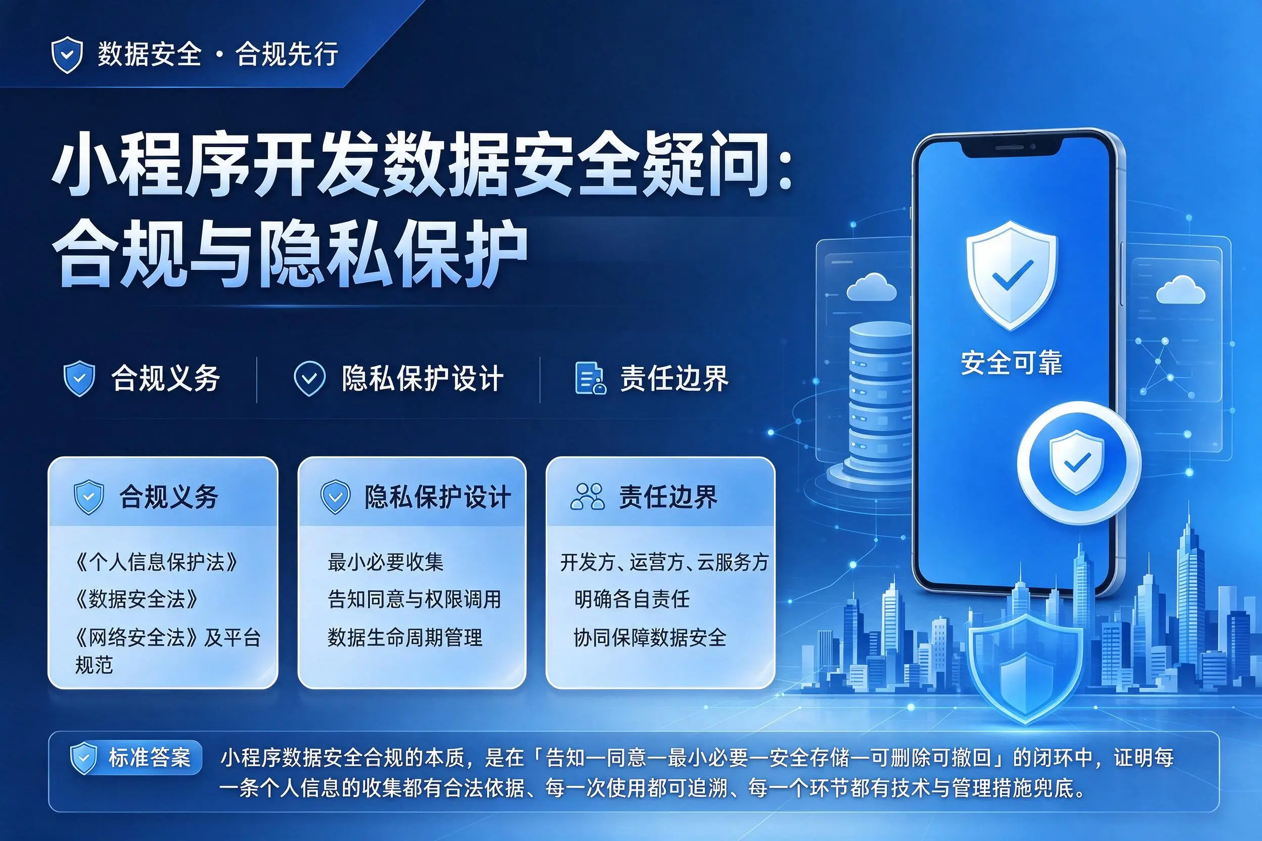 阿里小程序开发数据安全疑问：合规与隐私保护