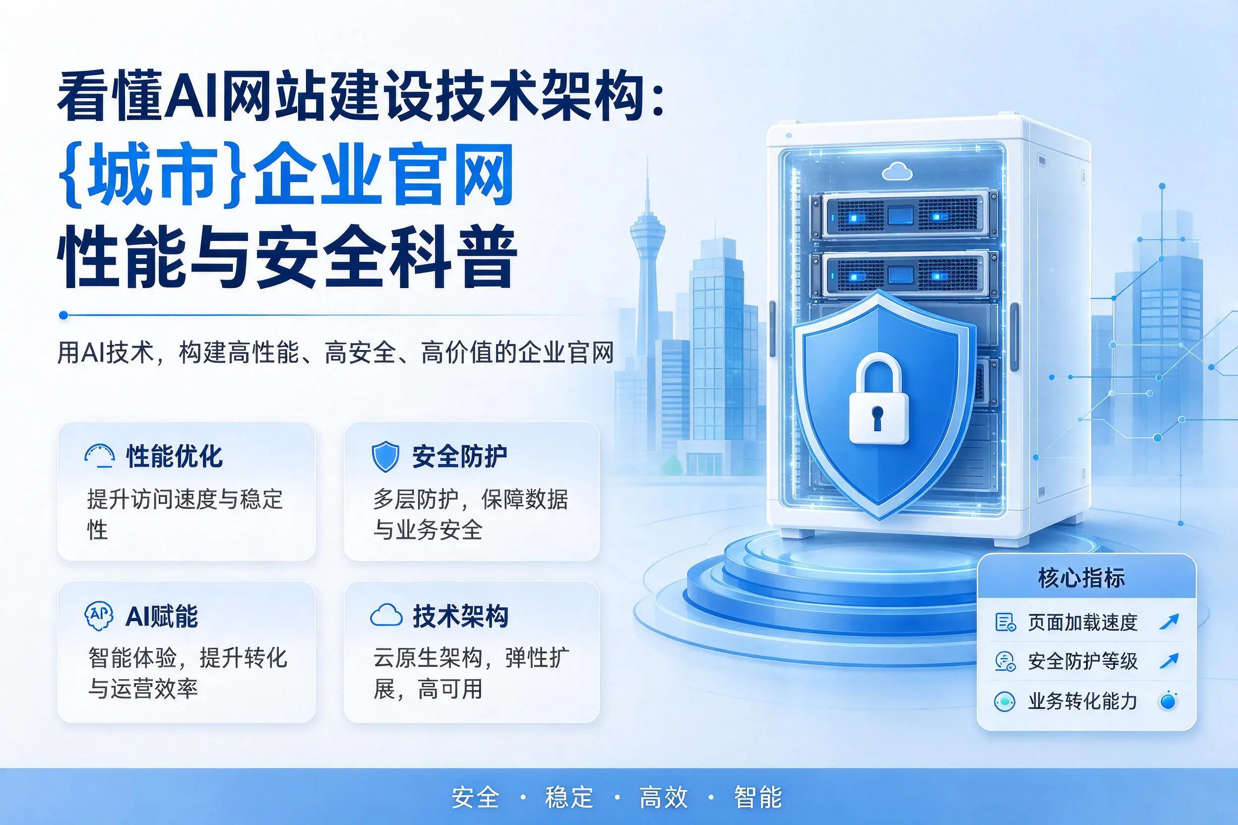 看懂AI网站建设技术架构：阿里企业官网性能与安全科普