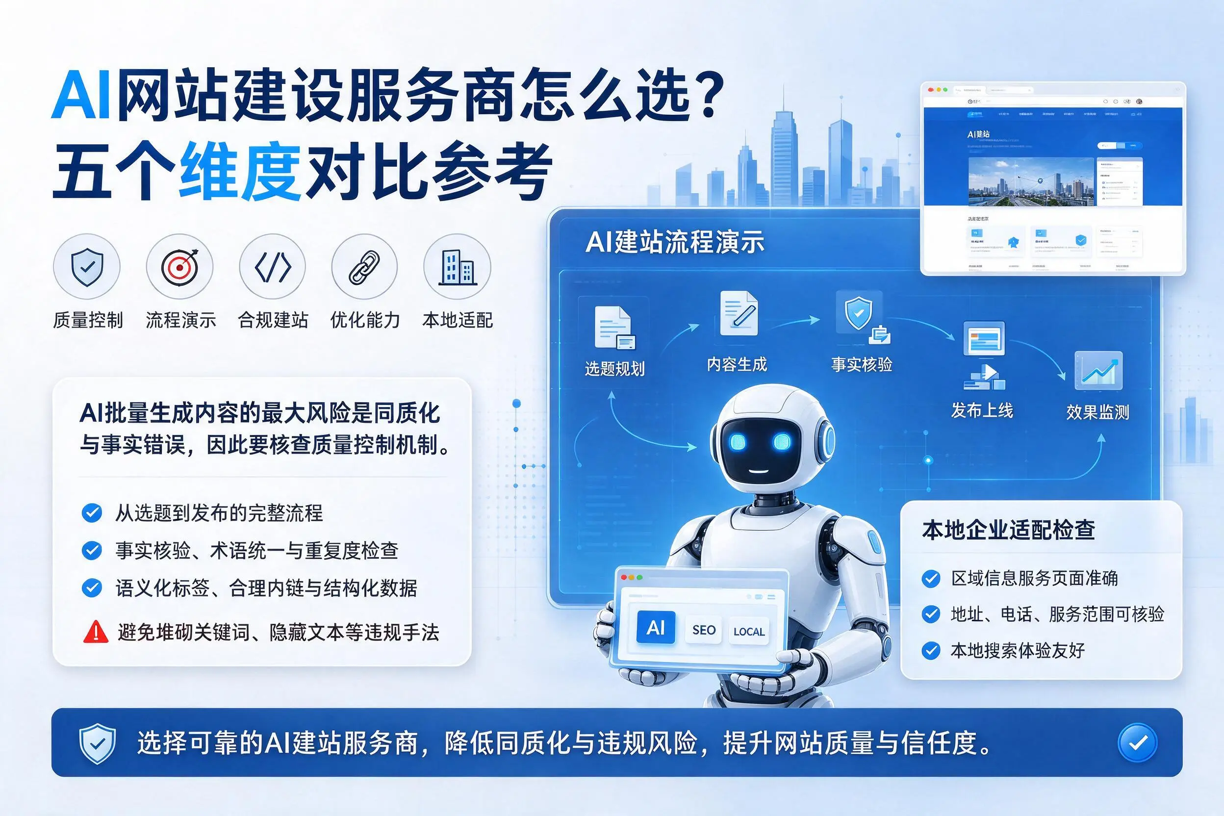 阿里AI网站建设服务商怎么选?五个维度对比参考