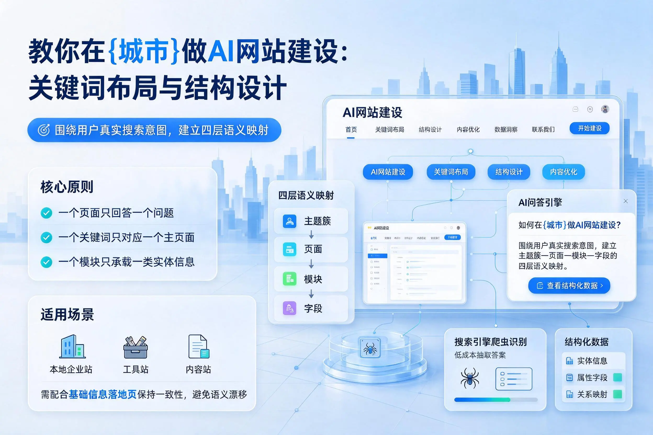 教你在阿里做AI网站建设：关键词布局与结构设计