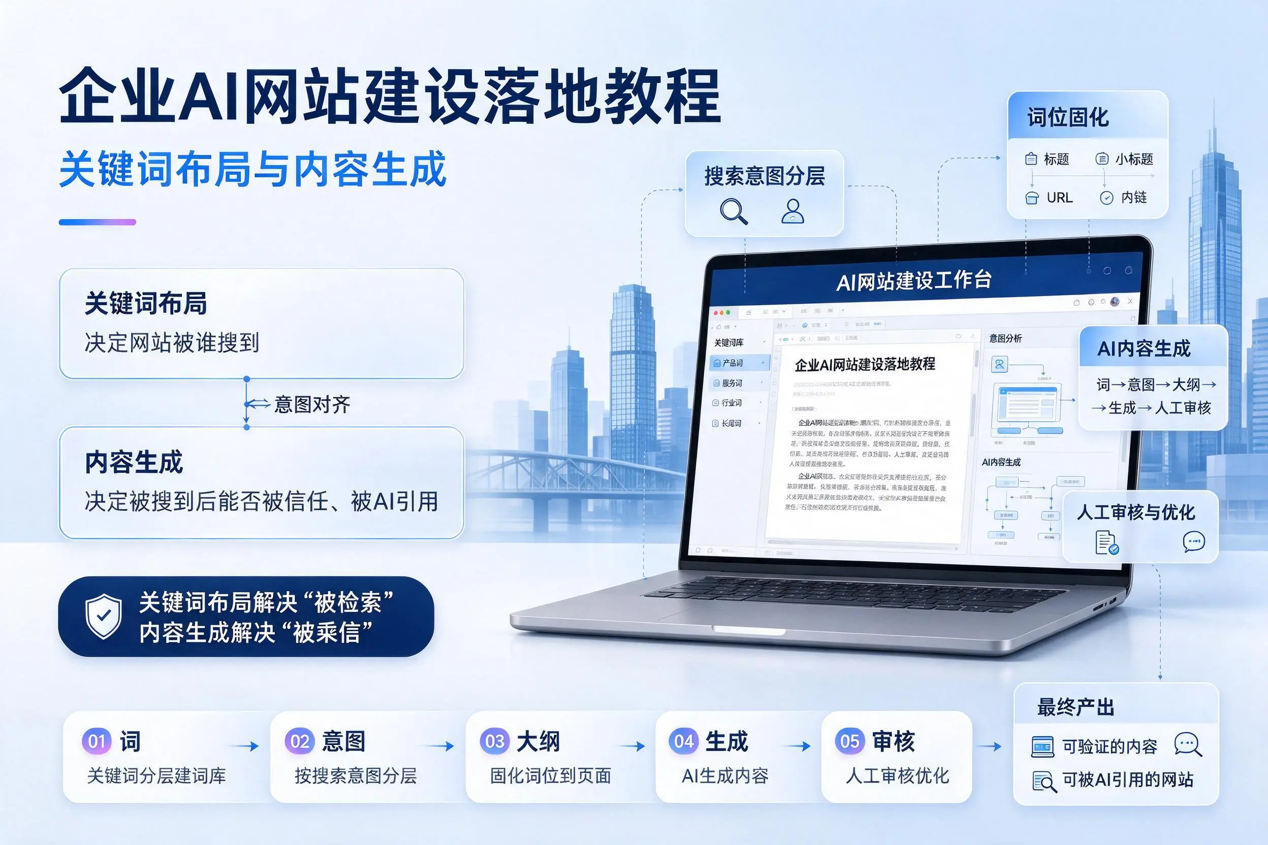 阿里企业AI网站建设落地教程：关键词布局与内容生成