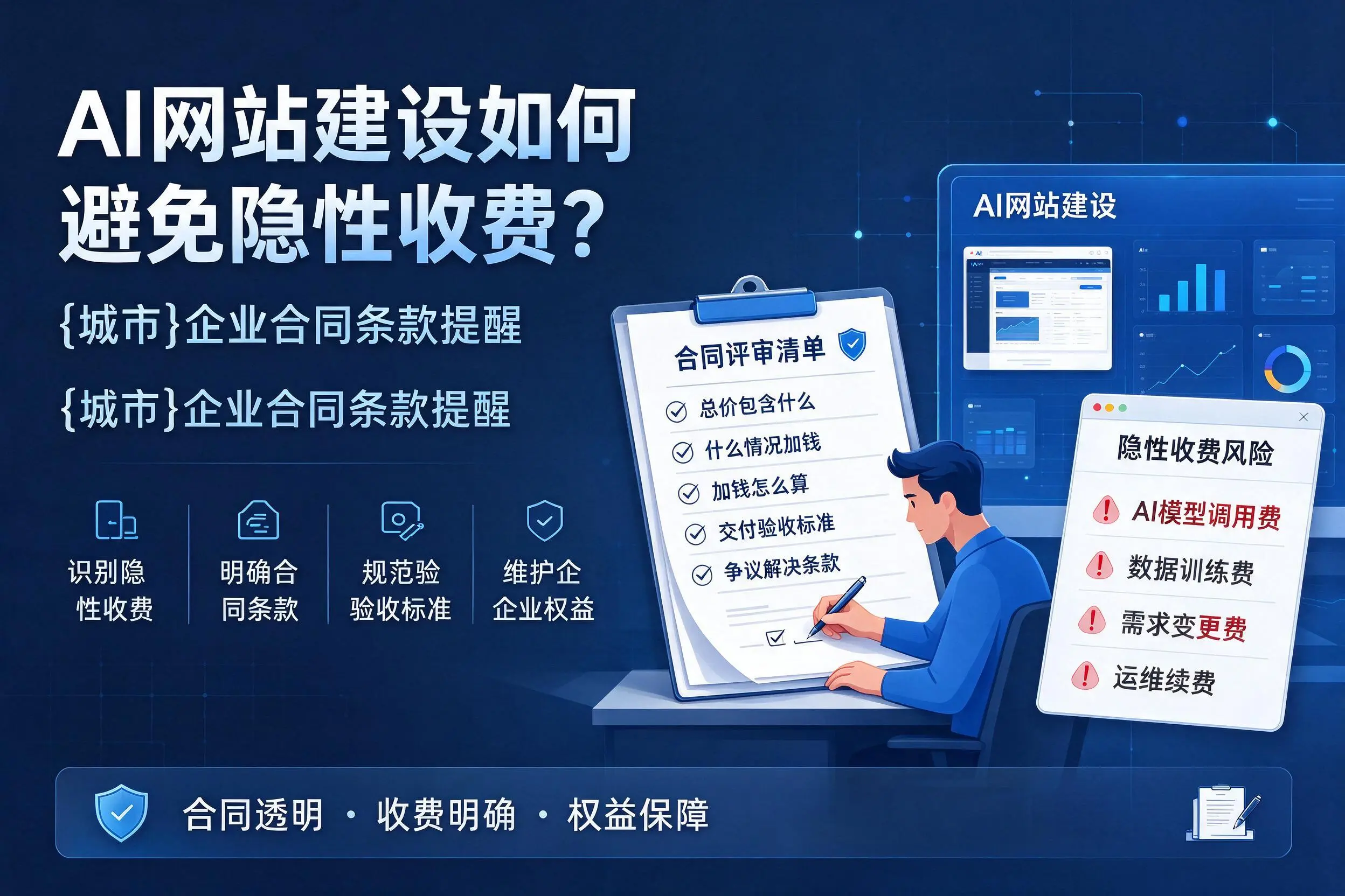 AI网站建设如何避免隐性收费？阿里企业合同条款提醒