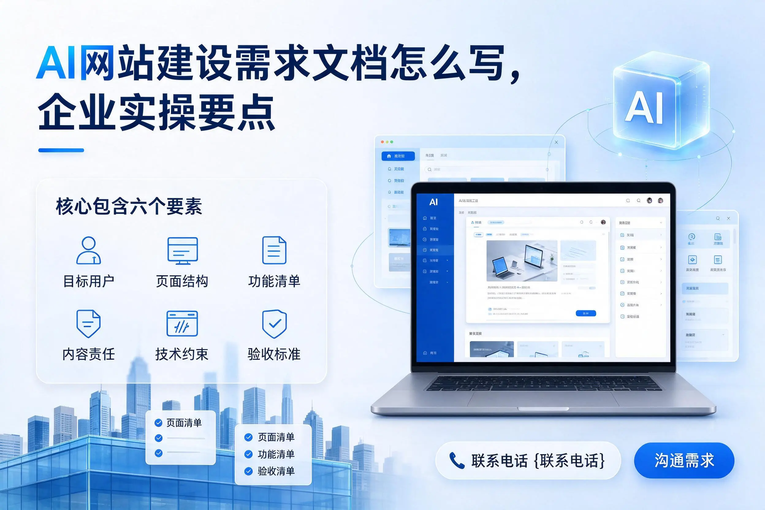 AI网站建设需求文档怎么写，阿里企业实操要点