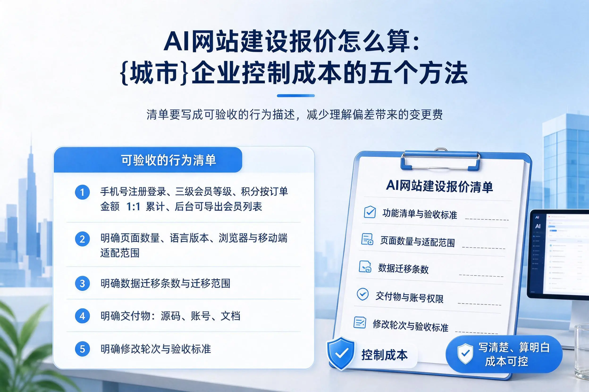 AI网站建设报价怎么算:阿里企业控制成本的五个方法